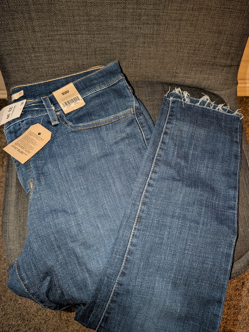 Levi's Shaping Skinny Women's Medium Blue Raw-Hem Jeans